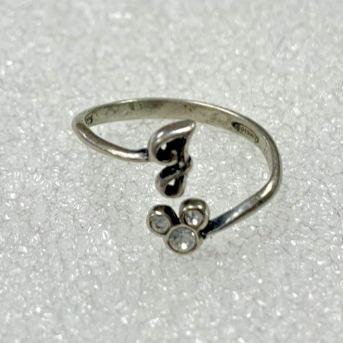 Round Cut CZ Mickey Mouse "G" Adjustable Initial Toe Ring SIZE 6.5 - 69R