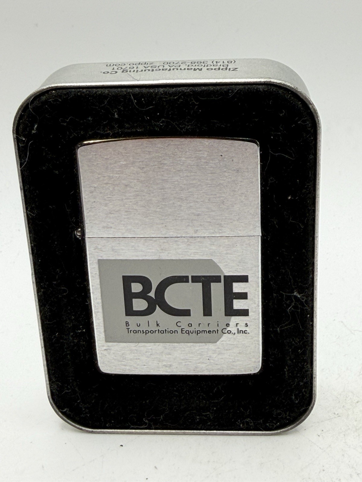 Vintage 2000 BCTE Bulk Carriers Advertising Chrome Zippo Lighter New