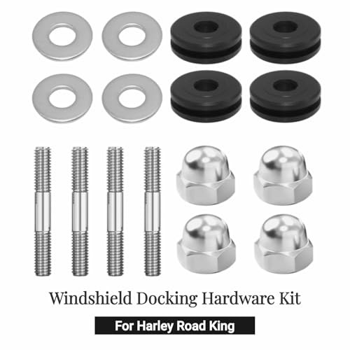 Windshield Docking Hardware Kit for Harley Road King Custom FLHRS 2004-2007