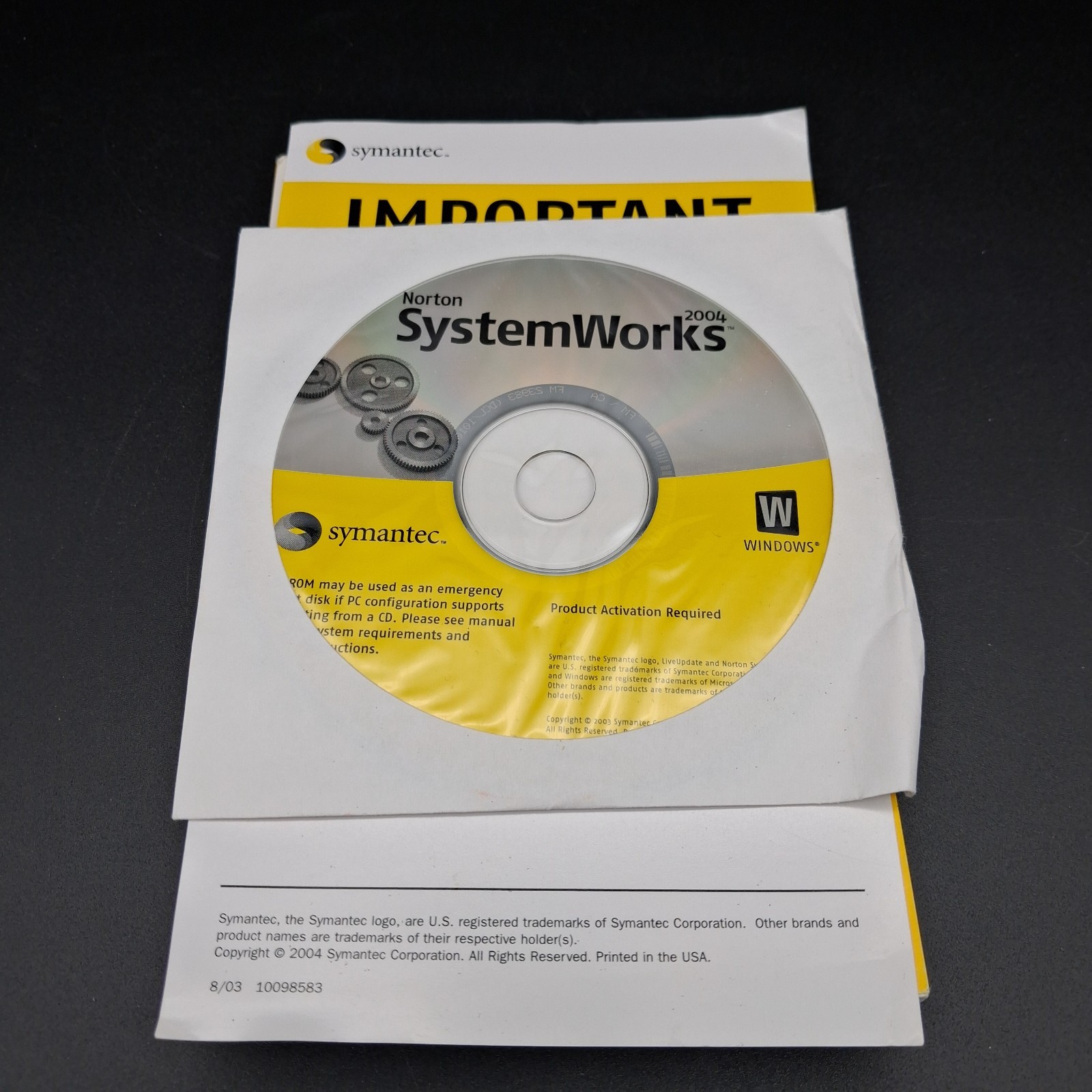 Symantec Norton SystemWorks 2004