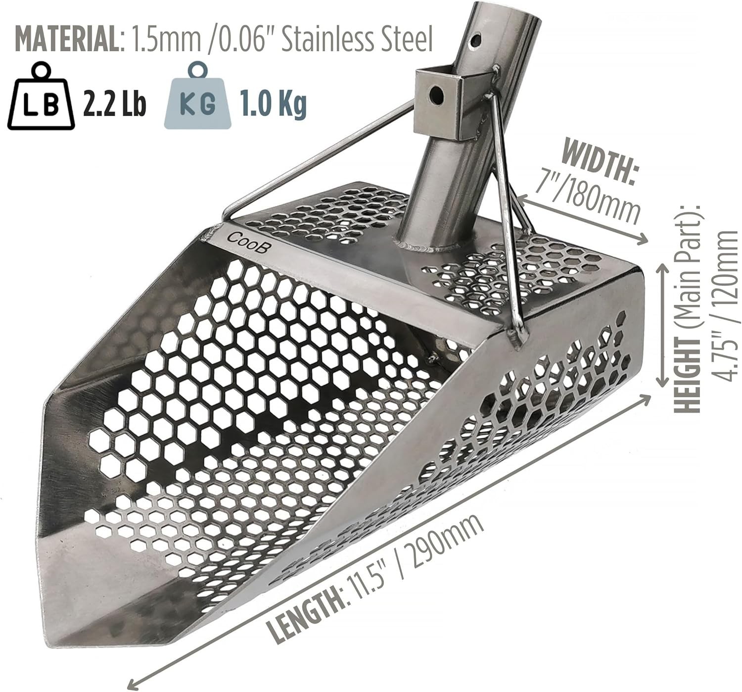 Metal Detector Sand Scoop Stainless Steel Beach Digging Tool
