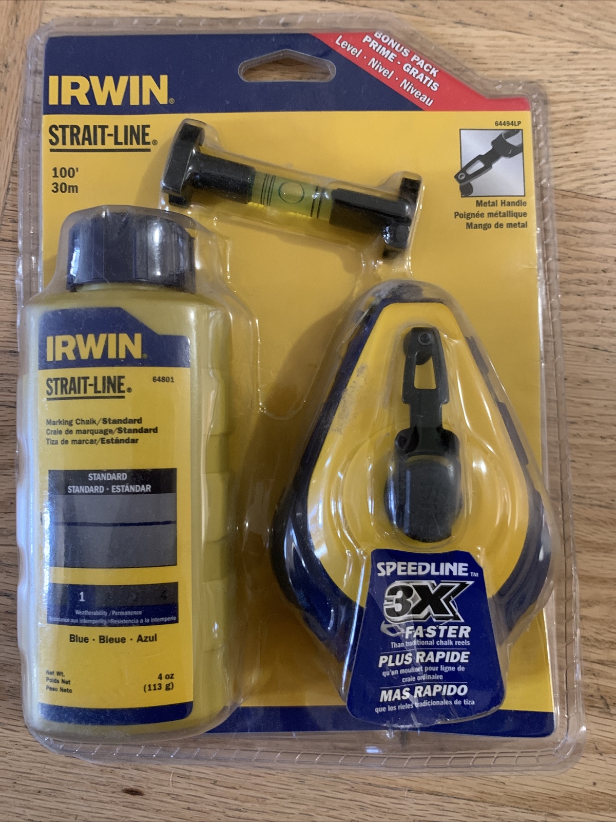 IRWIN STRAIGHT LINE 100' WITH LEVEL New/Unopened