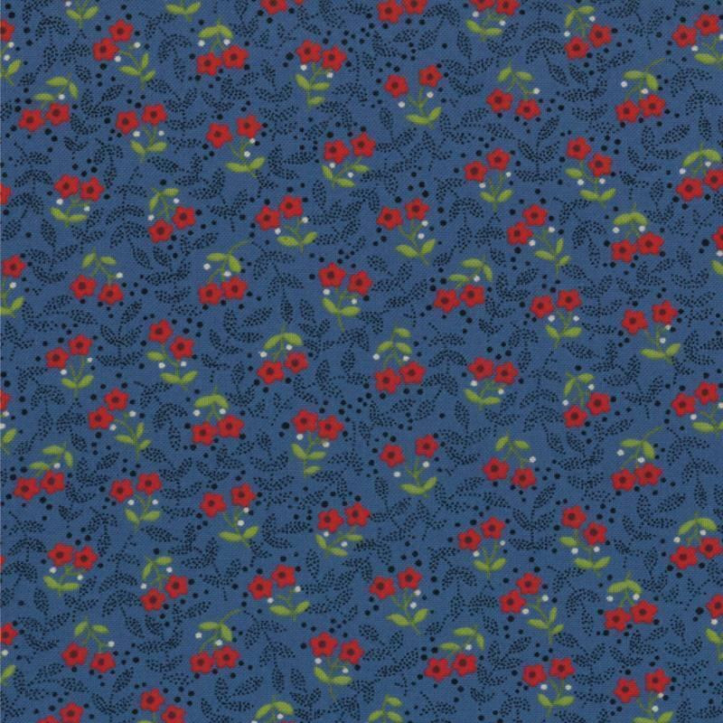 Moda Fabric ~ Pot Luck  ~ 1/2 yard ~ Denim # 21642 18  ~ 100% Cotton