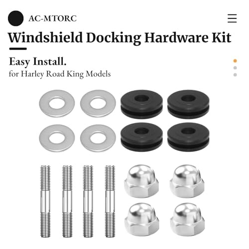 Windshield Docking Hardware Kit for Harley Road King Custom FLHRS 2004-2007