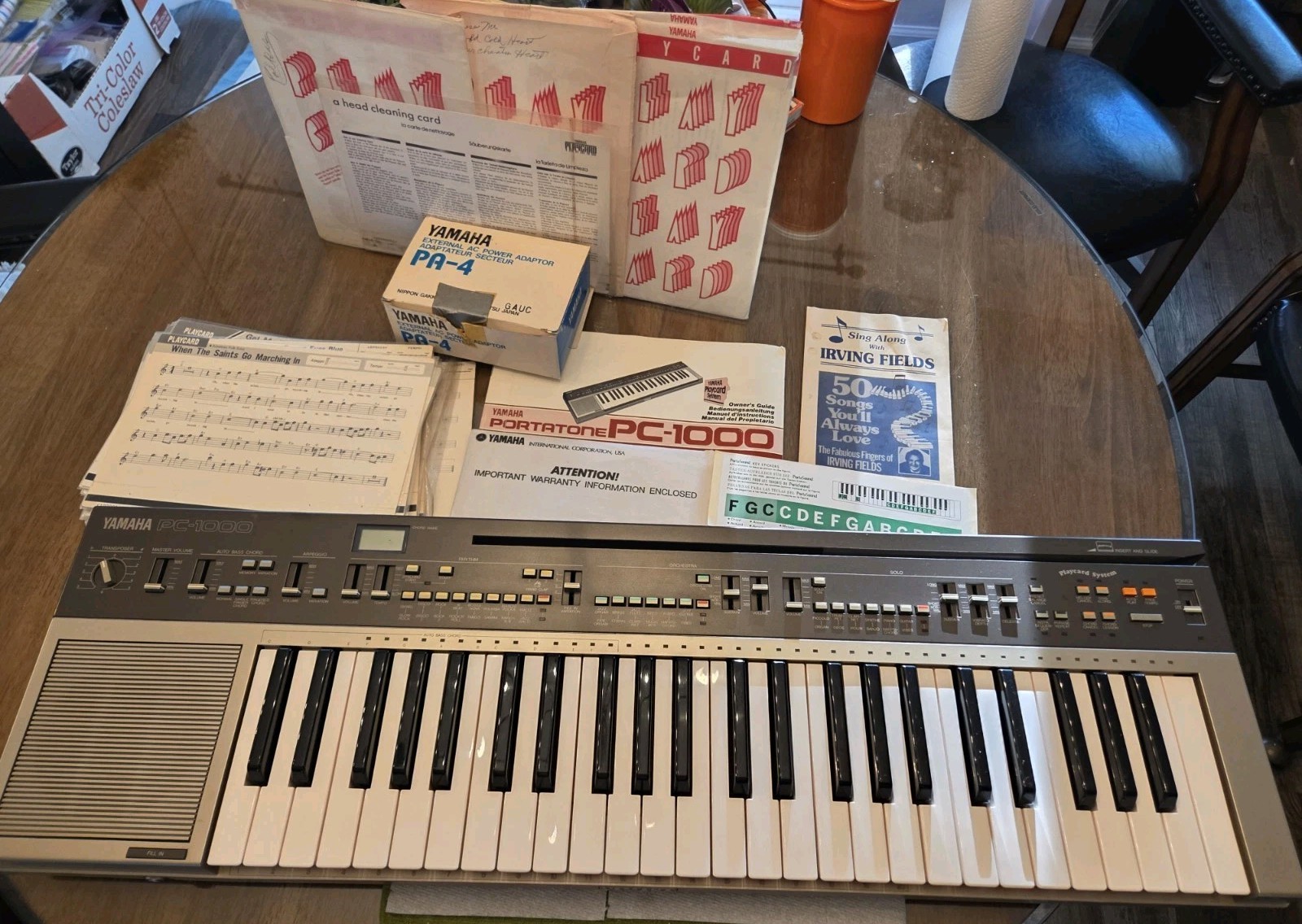 🎹Vintage Yamaha PC-1000 Portasound 49-key keyboard With Extras Great Condition