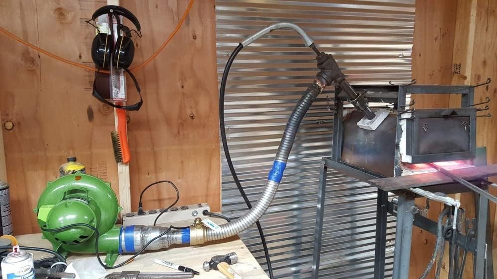 110V 250W Style Electric Blacksmith Forge Blower Blacksmithing Coal Forge Fa...