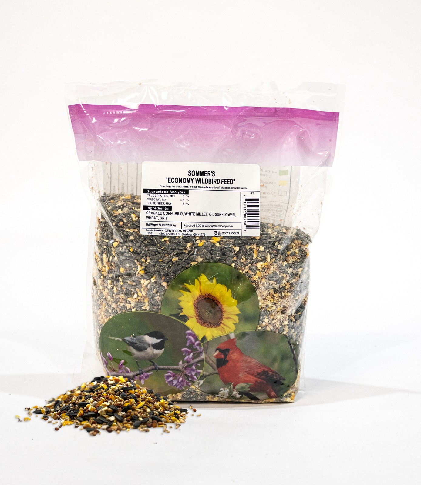 Economy Wild Bird Seed Value Feed Mix Sunflower Millet Grains Backyard Birds