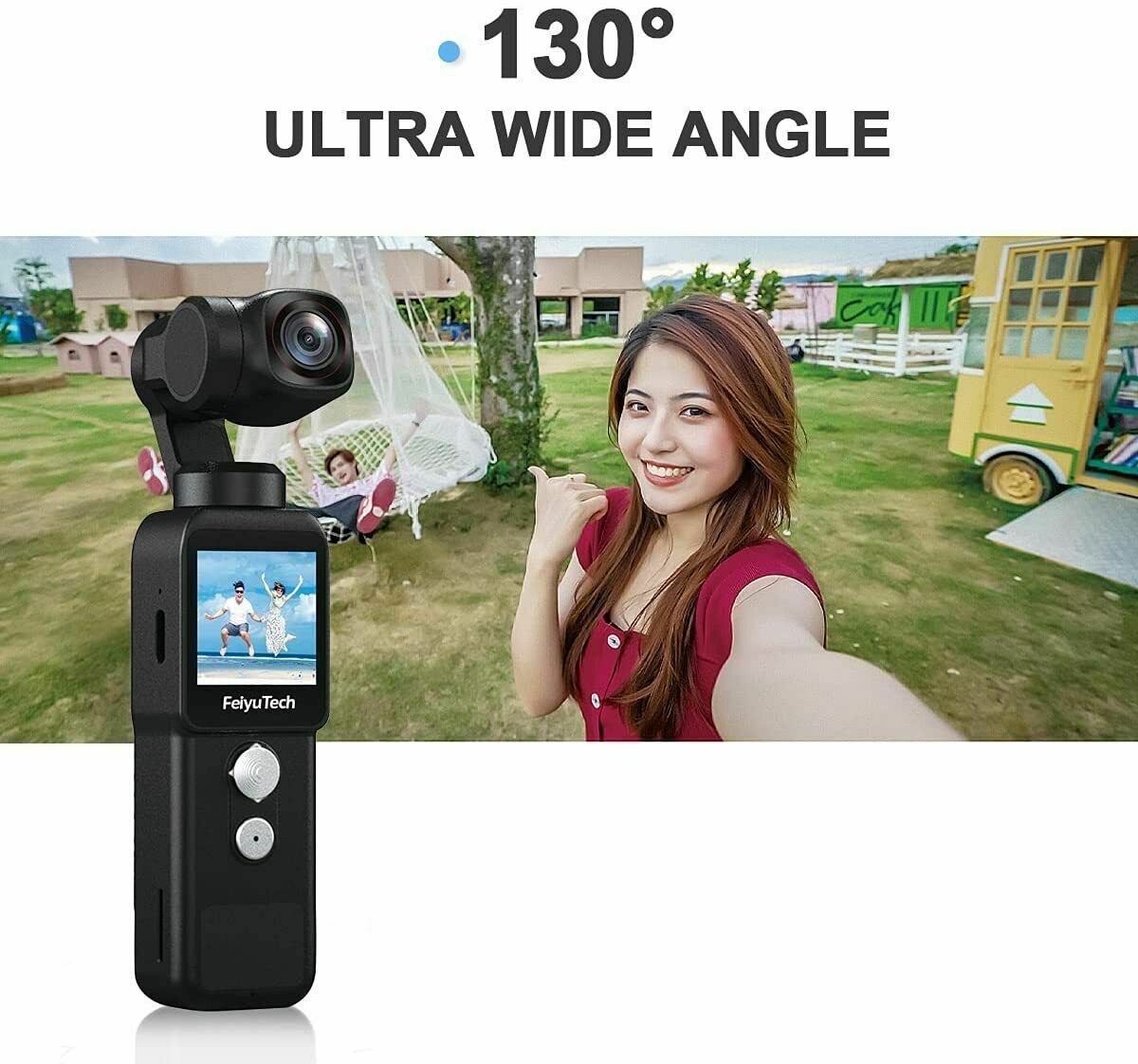 Feiyu Pocket 2 Handheld Gimbal Stabilized Action Camera 3-Axis 130° 4K/60fps