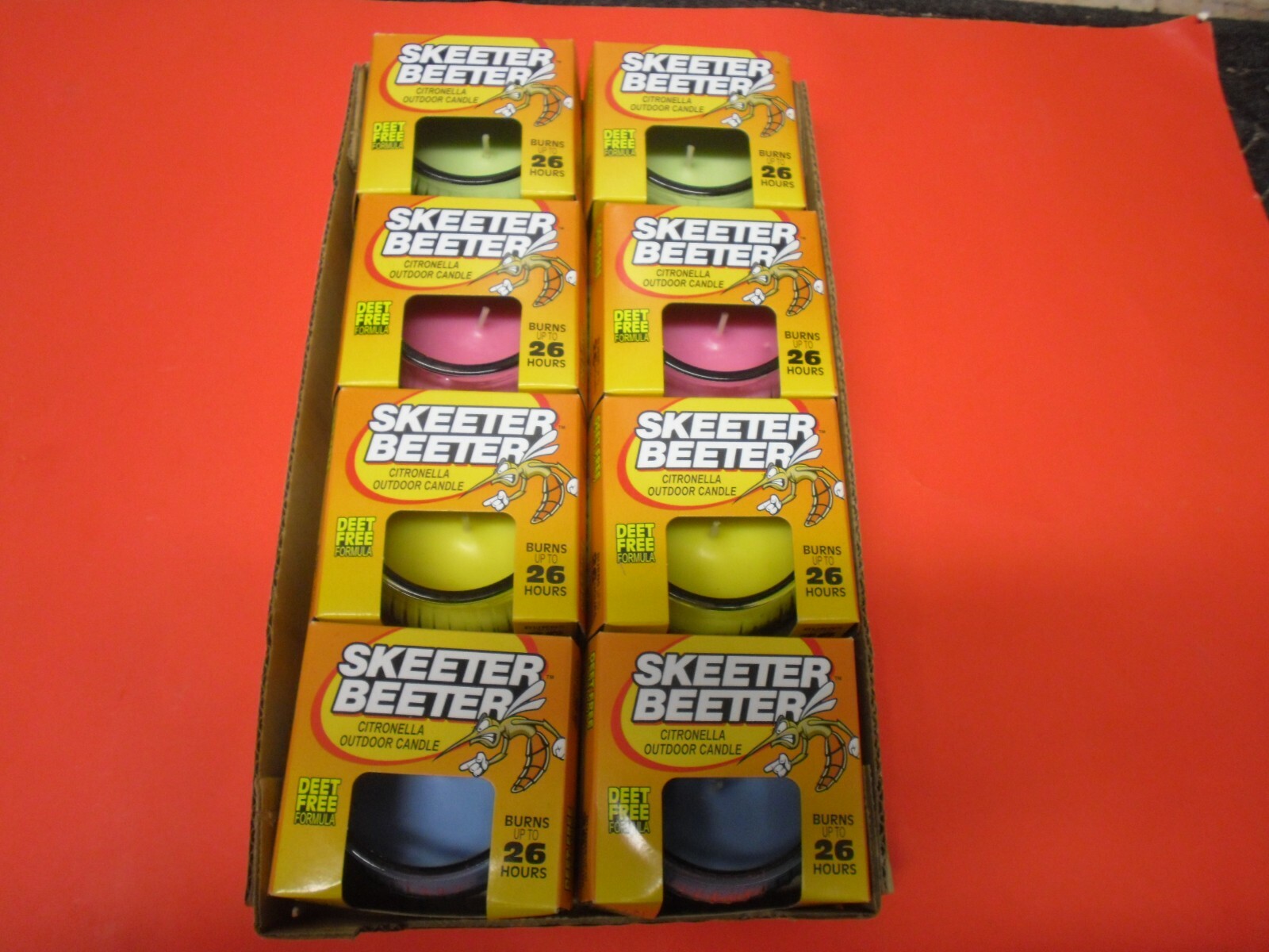 Skeeter Beeter Citronella Outdoor Candle Color Varies Green Yellow Pink Blue