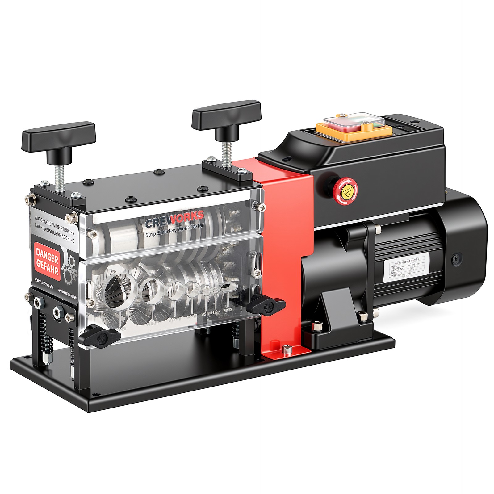 CREWORKS Automatic Wire Stripping Machine for 0.06–1.1 in Cables 7 Channels