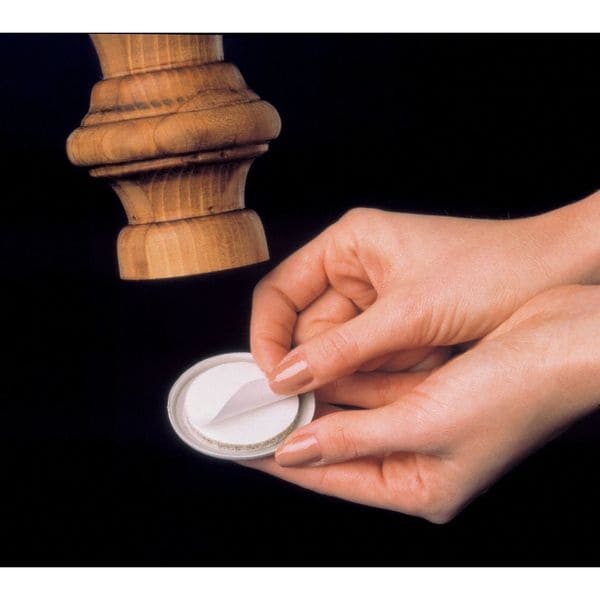 Master Caster 87002 Furniture Glides, Self-Stick, Round, 1", Pk8