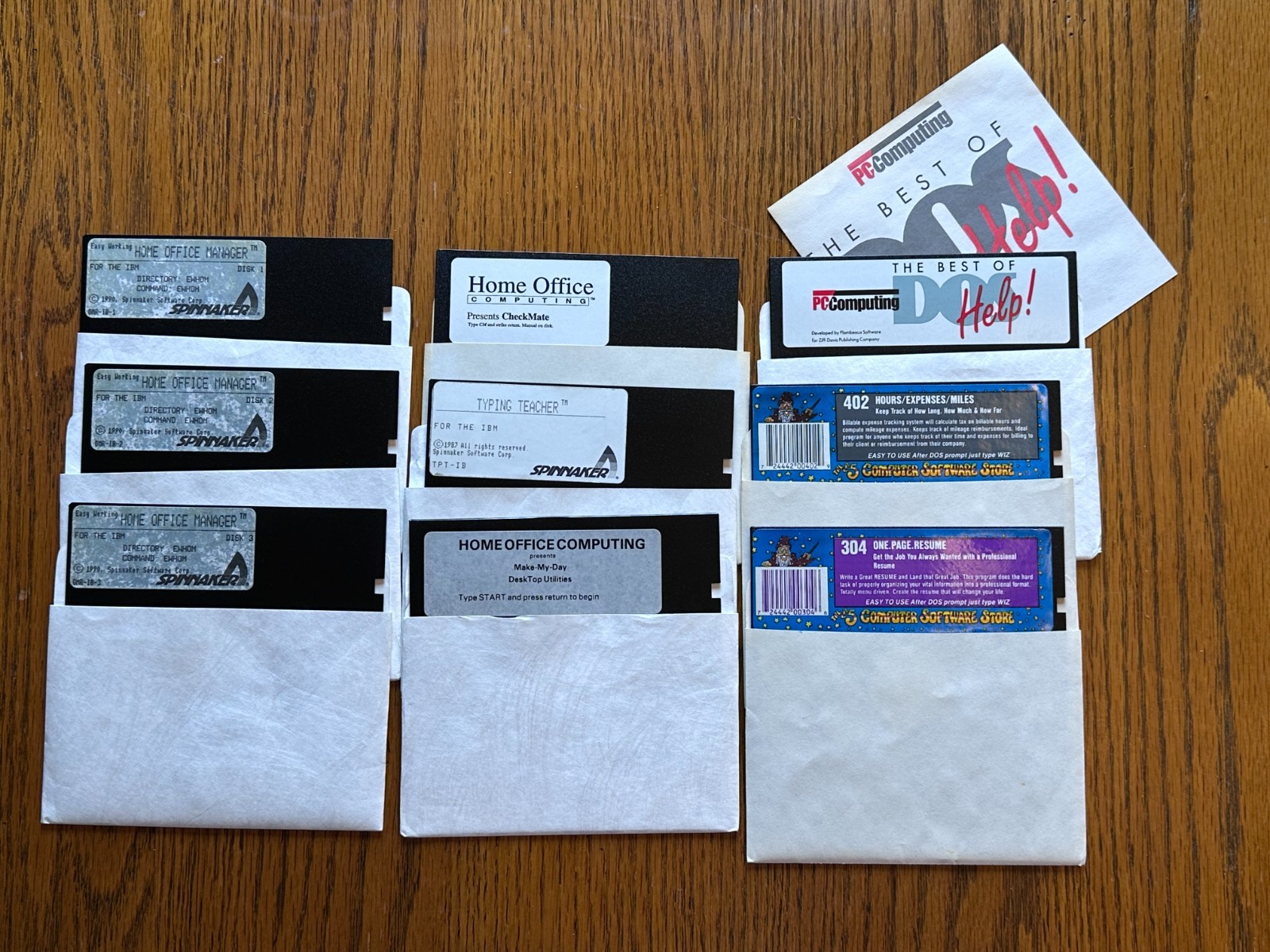 Vintage Computer Software 5.25" Floppy Lot of 9 Assorted 5 1/4" Disks!