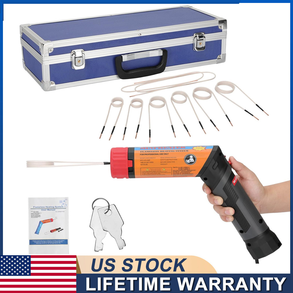 Upgraded 1100W Magnetic Induction Heater Kit - 8 Coils, Foldable Design