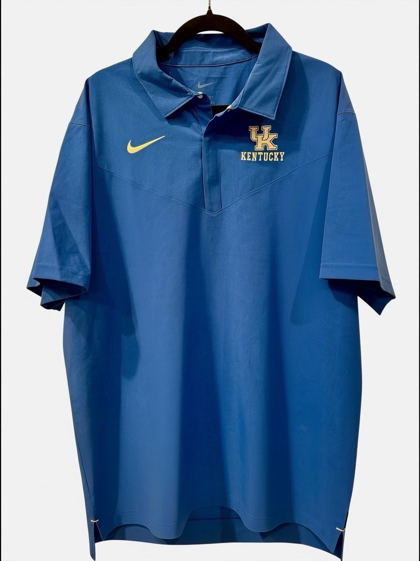 Kentucky Wildcats Nike Men’s Dri Fit Sideline Thin Polo Shirt - Blue 2XL