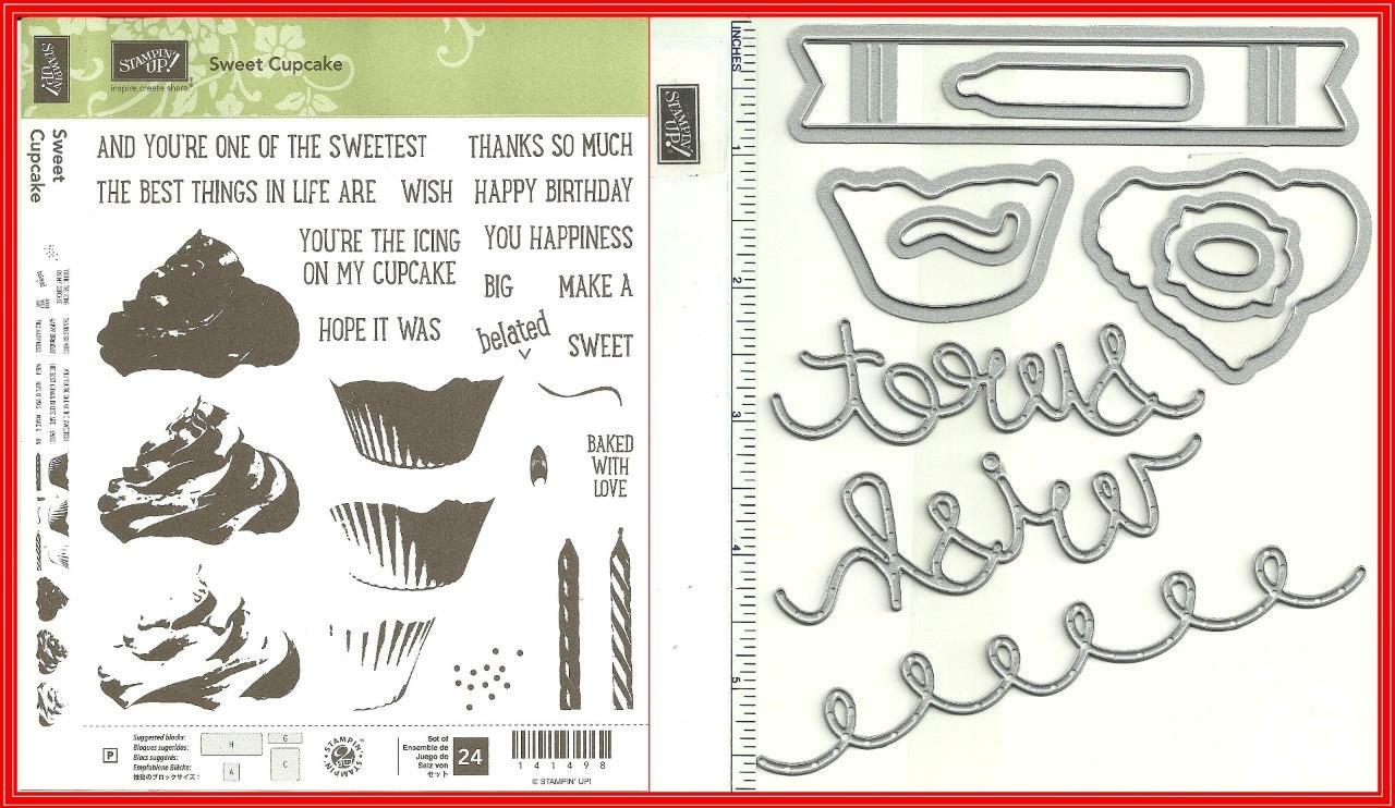 Stampin' Up! SWEET CUPCAKE & CUPCAKE CUTOUTS FRAMELITS Dies - NEW