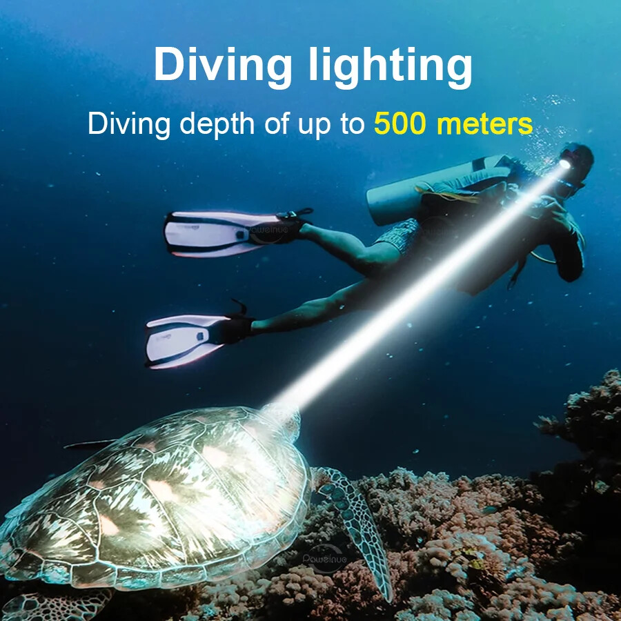 Professional Diving LED Headlamp Headlight Diver Spearfishing Head Flashlight