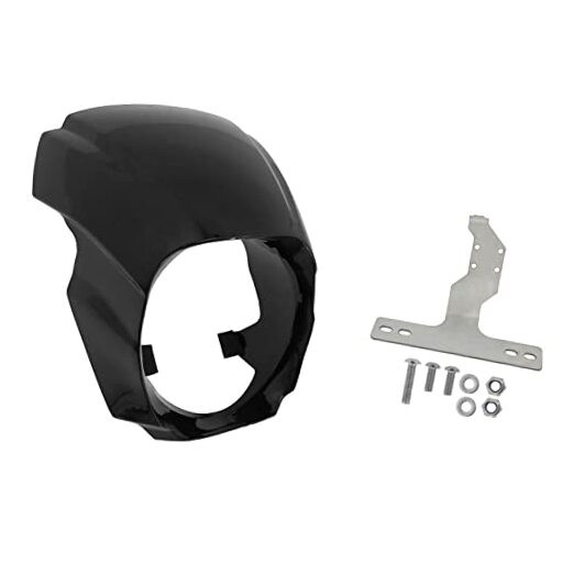 Motorcycle Headlight Fairing Cover Mask Fit For Harley Softail Gloss Black