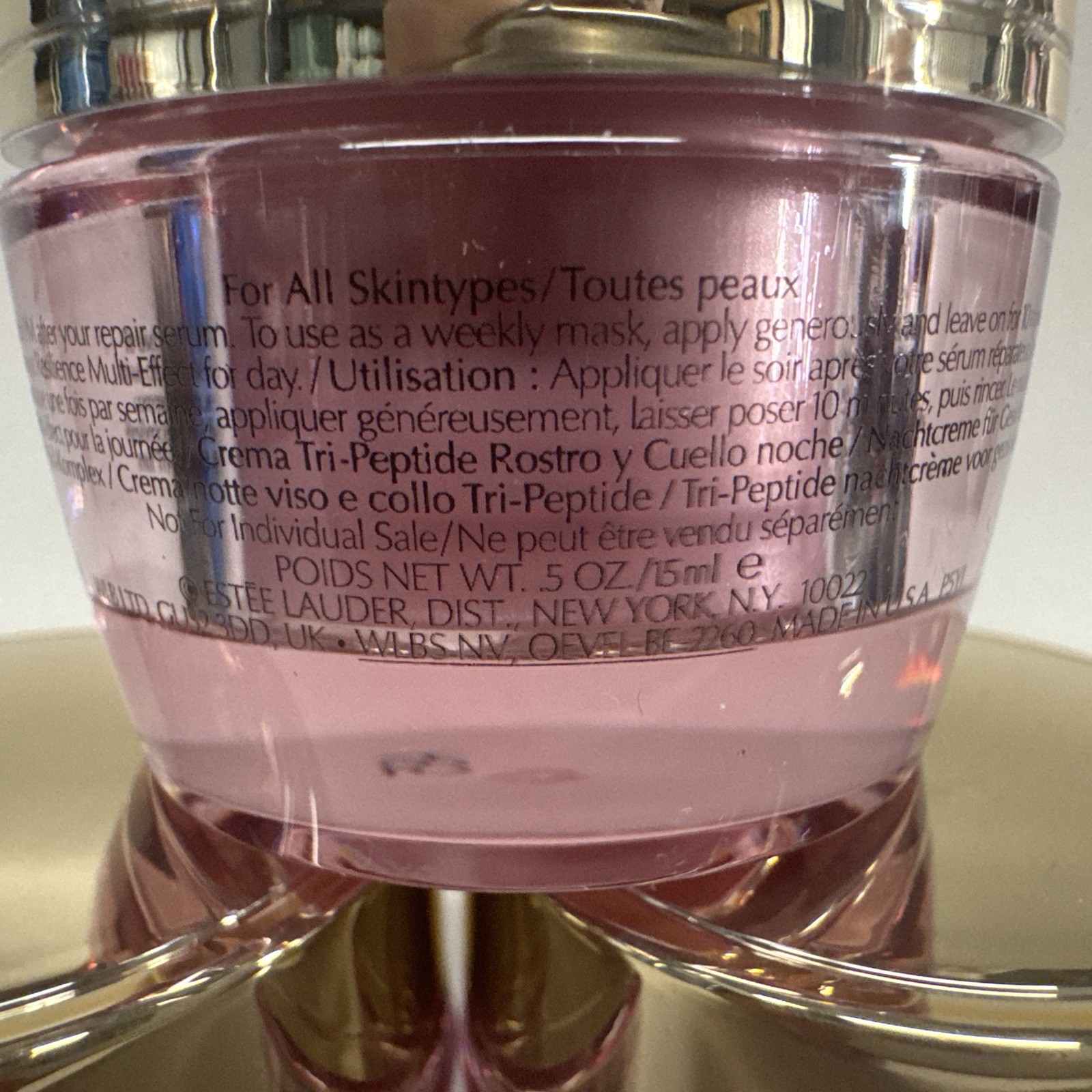 3 Estee Lauder Resilience Multi-Effect Night Tri-Peptide Creme .5 OZ / 15 ML