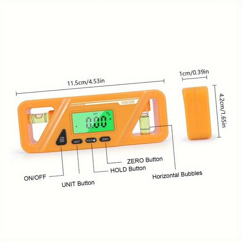 1PC Digital Inclinometer Digital Protractor Inclinometer Horizontal 90 Degree US