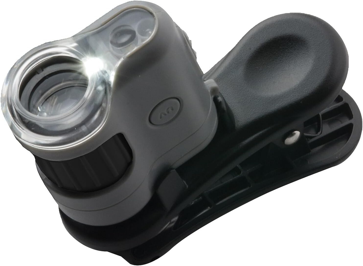 20x LED Lighted Pocket Microscope with Universal Smartphone Digiscoping Adapter