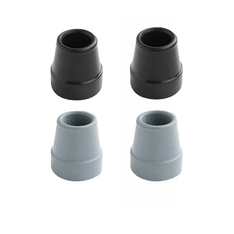 4 Pack Quad Cane Tips 1/2 Inch Heavy Duty Walking Cane Rubber Tips Replacemen...