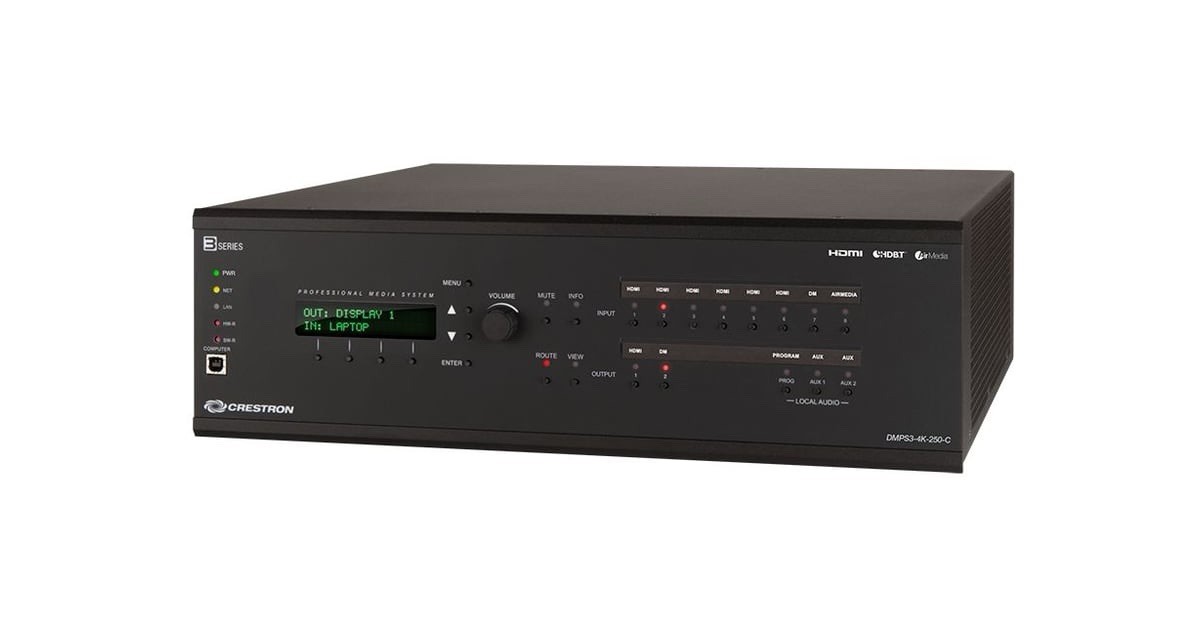 Crestron DMPS3-4K-250-C Professional Media System Digital Media Switcher HDMI