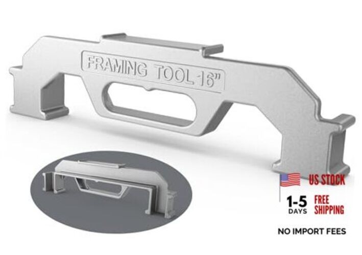 Framing Tool, 16 Inch On-Center Framing Tools, 100% Cast 16 Inch 1-Piece