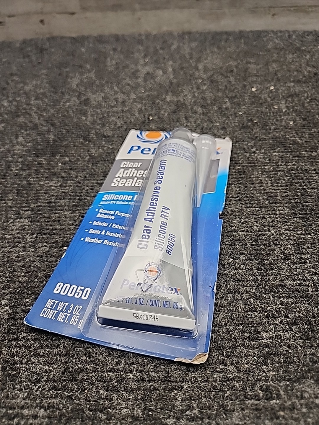 Permatex 80050 Clear RTV Silicone Adhesive Sealant, 3 oz