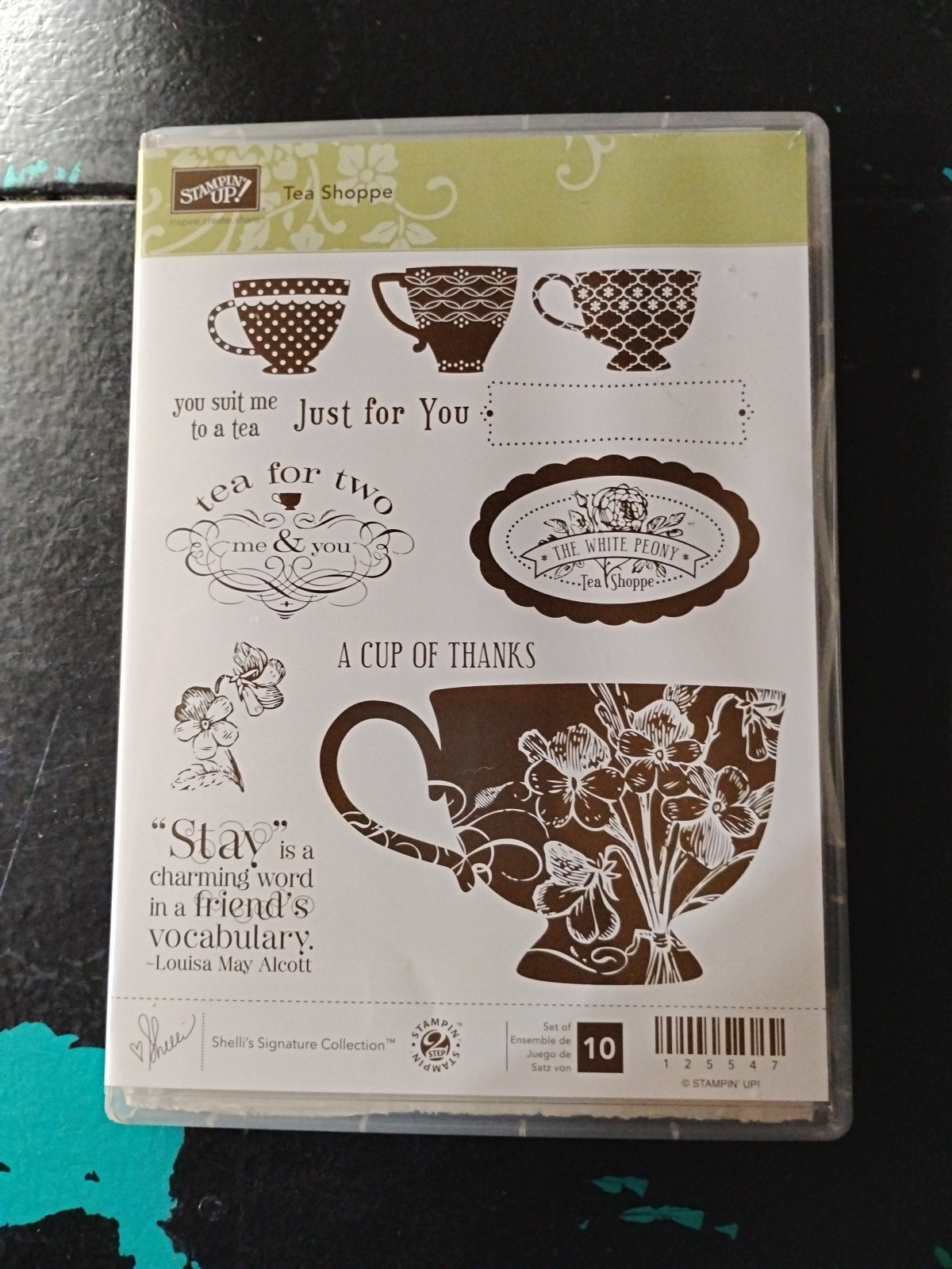 Stampin' Up! Tea Shoppe Set of 10 Stamps Cardmaking Scrapbooking