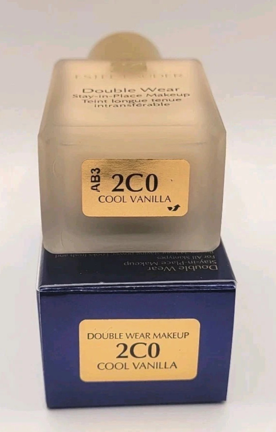 ESTĒE LAUDER Double Wear Stay-in-Place Makeup Foundation 2C0 Cool Vanilla- 1 0z