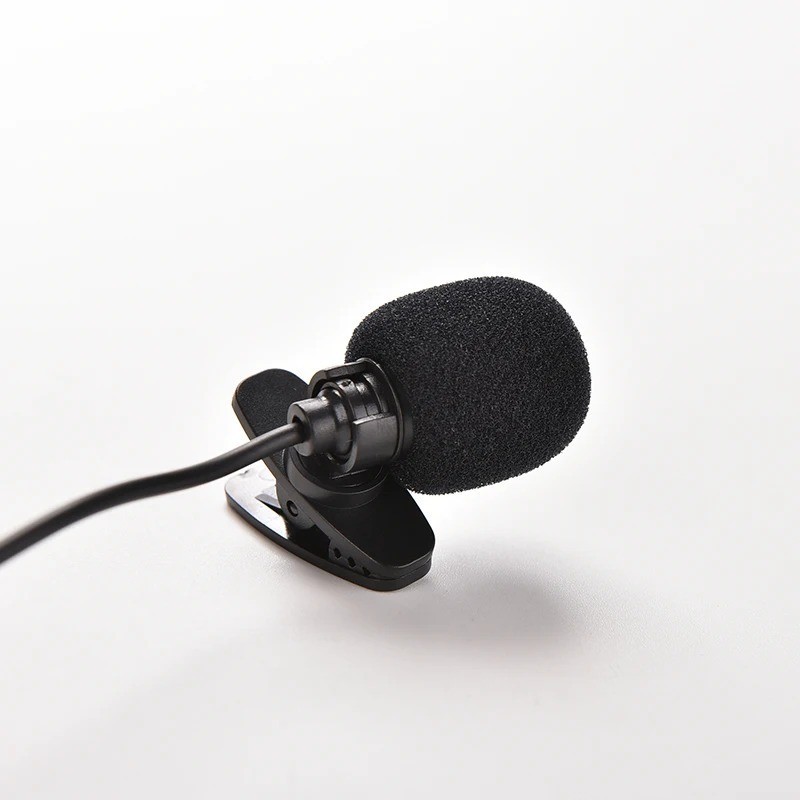 1PCS 3.5mm Mini Studio Speech Mic Microphone Clip On Lapel For PC Desktop