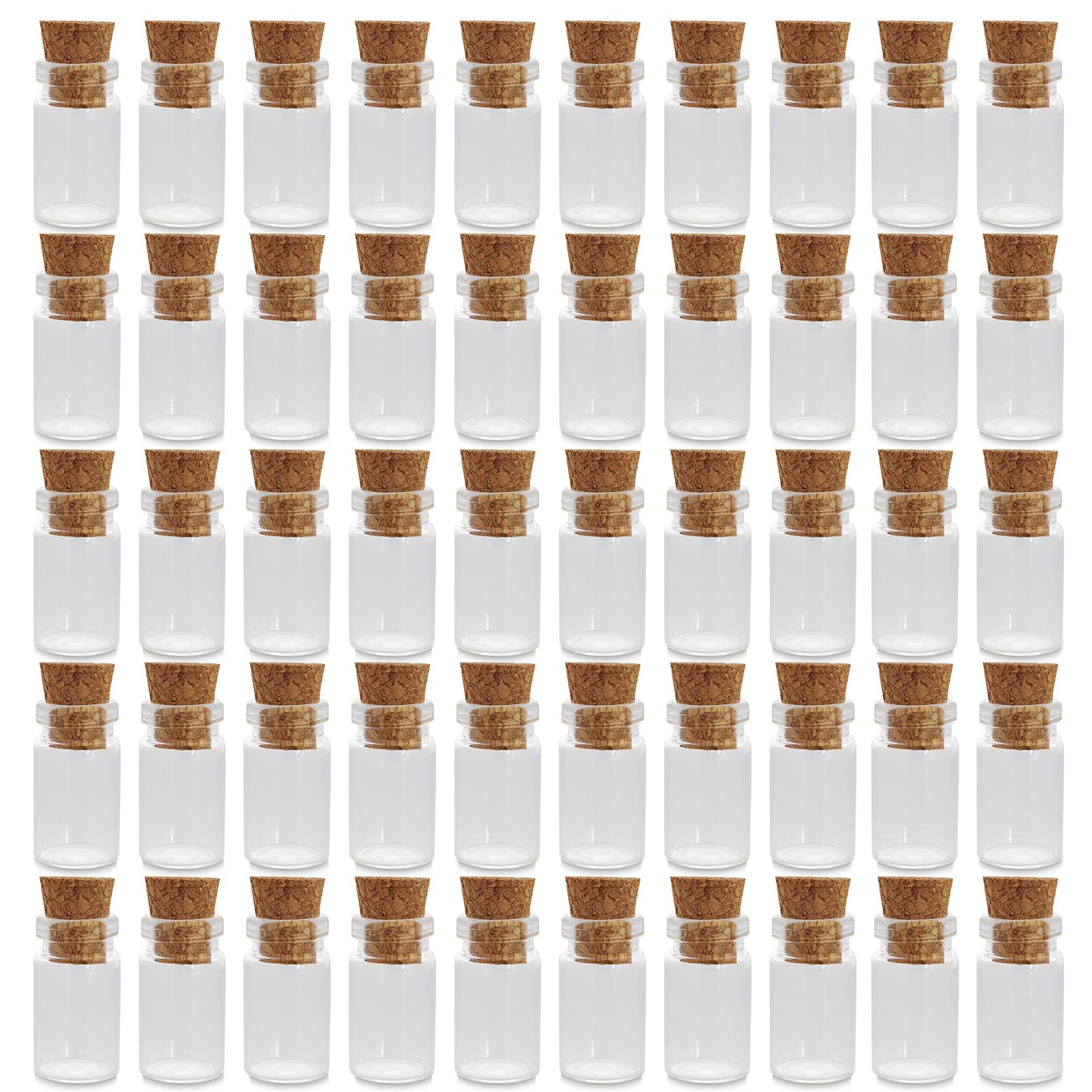 1 ml Small Glass Bottles with Cork Lids Clear Decorative Bottle Arts & Crafts