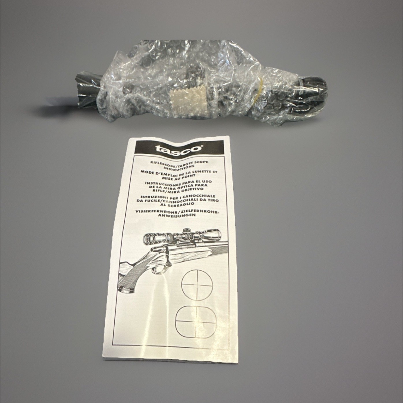 Tasco SPL412X42R 4x-12x42mm Riflescope for Rifle w/Lens Covers & Mount Rings