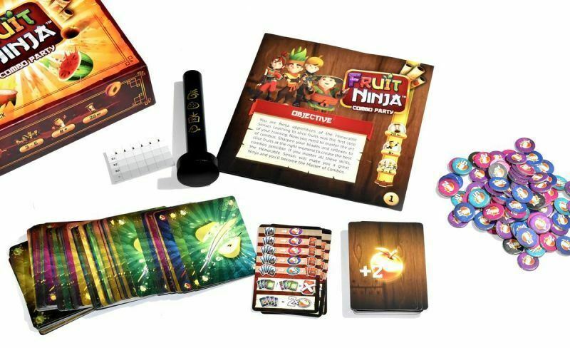 Fruit Ninja: Combo Party Board Game [Lucky Duck Action Cards 3-6 Players] NEW