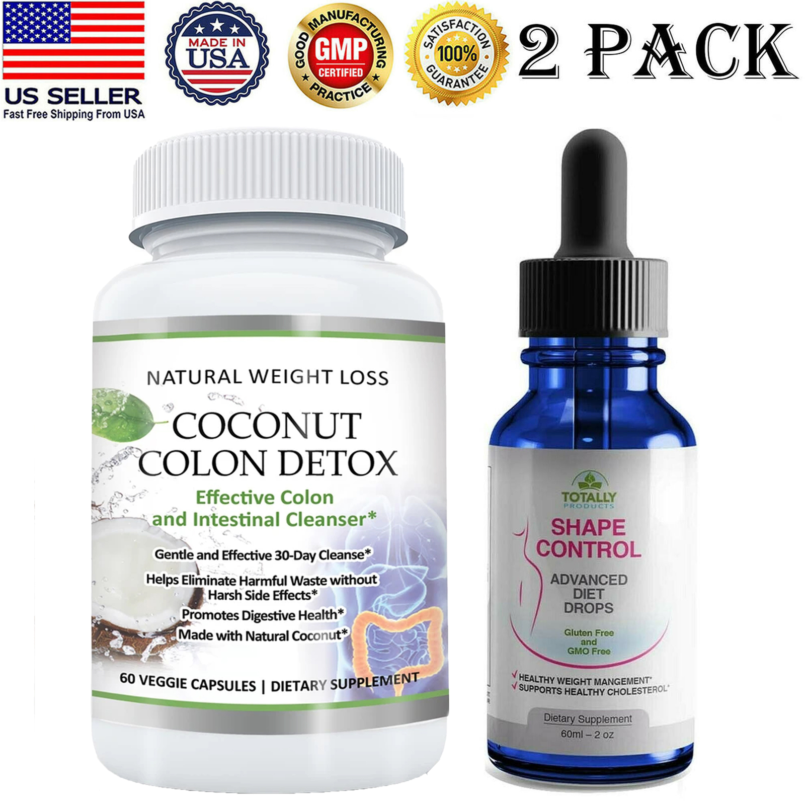 Coconut Colon Support & Shape Control Weight Management Liquid Supplement 60ml