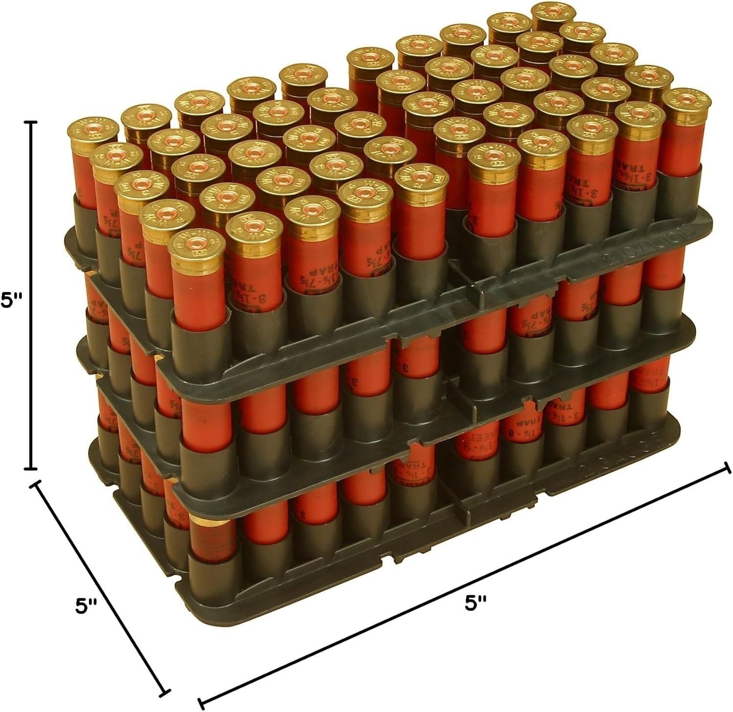 Durable 12 Gauge Shotshell Tray - Holds 50 Rounds, Perfect for Organization