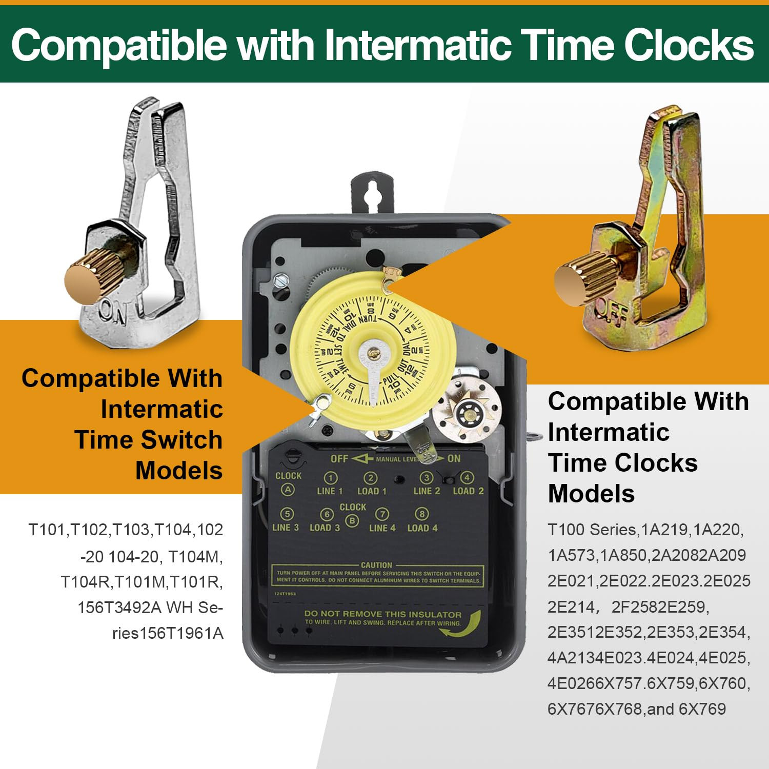 8 Pcs Pool Timer on off Clips Compatible with 156T1978A Intermatic Pool Timer T