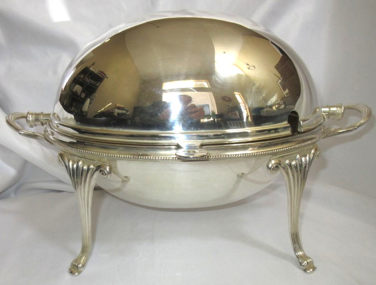 English Silverplate Covered Vegetable Tureen EPNS Georgian Style 11in