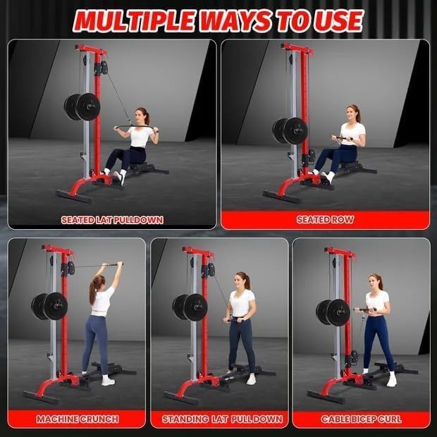 2in1 Rowing & Cable Machine ,LAT Pull Down & Low Row Cable Machine for Home Gym