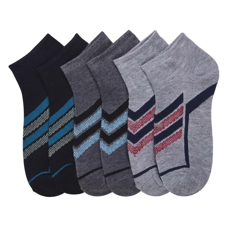 12 Pairs Men's Mixed Assorted Designs Color Ankle Low Cut Soft Stretchy Socks