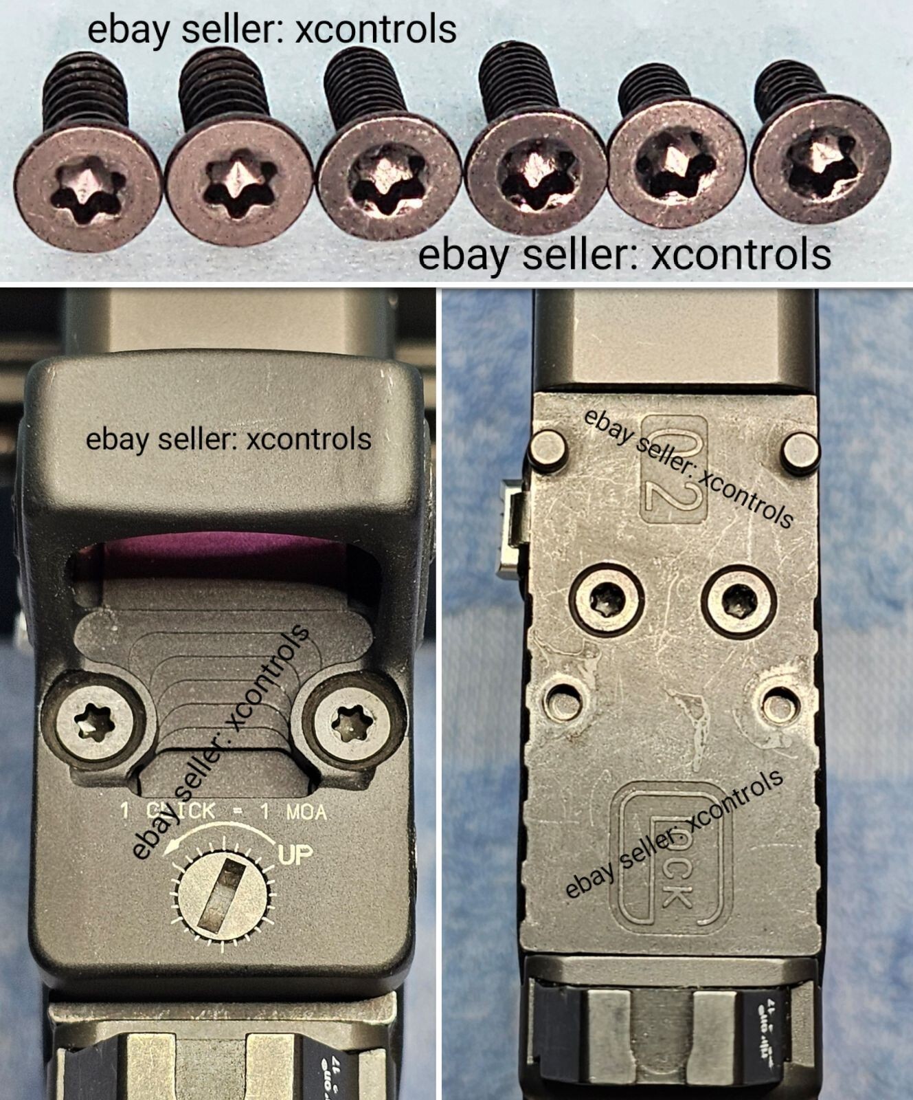 Glock MOS - Trijicon RMR / SRO Screw Kit - NEW and IMPROVED Custom Made "LOOK"