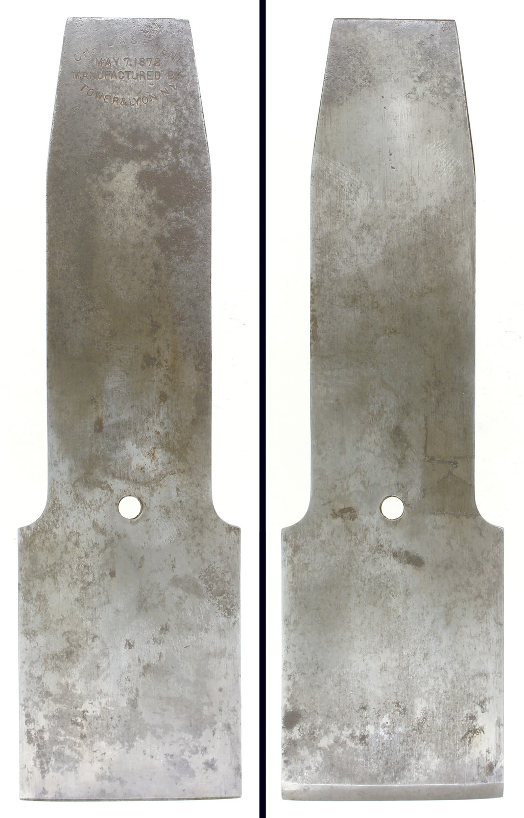 Orig. 2" Width Cutting Iron for Chaplin's Patent No. 75 Plane - mjdtoolparts