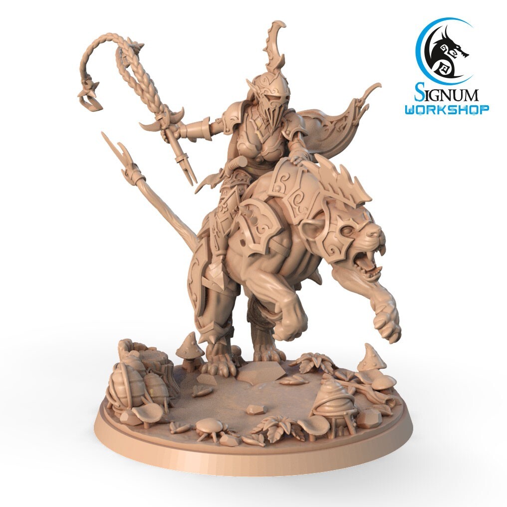 Dethra - Mounted Hunter Fighter  - Signum Games - Fantasy Dungeons and Dragons