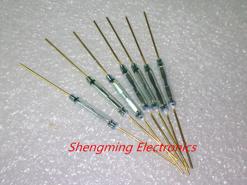 50PCS Reed switch MKA14103 2x14mm Green glass usually open