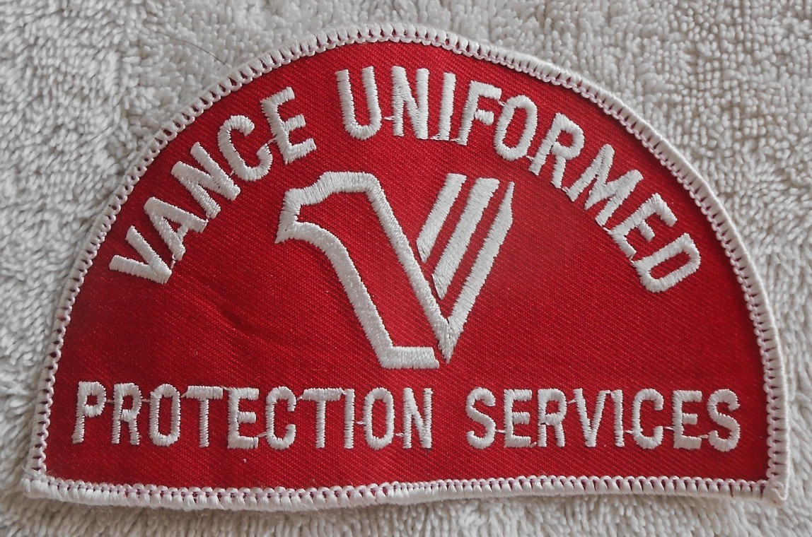 Vance Uniformed Protection Services MD Maryland 3" X 5" Patch Unused