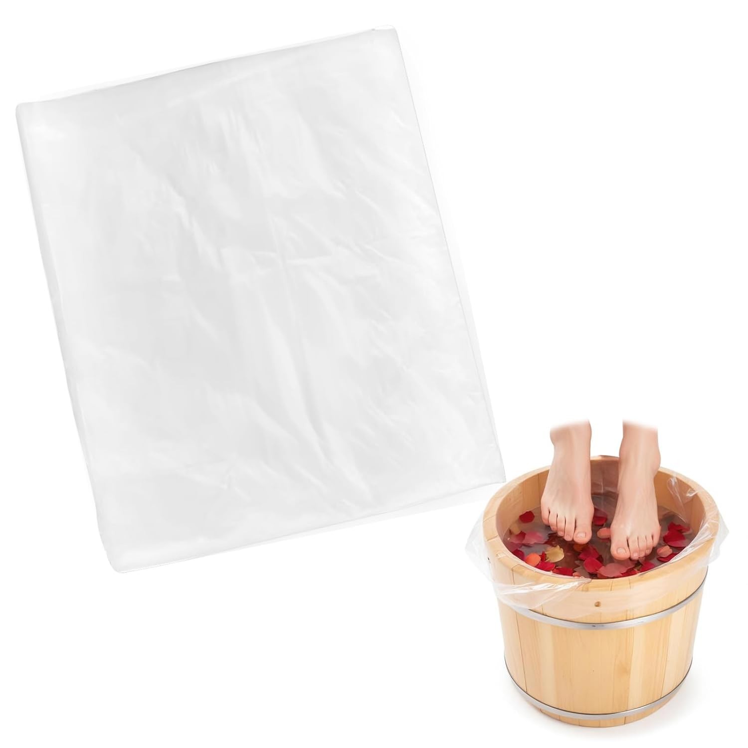 New Portable Plastic Foot Bath Bags Thin Large Clear Foot Bath Bags for Home Use
