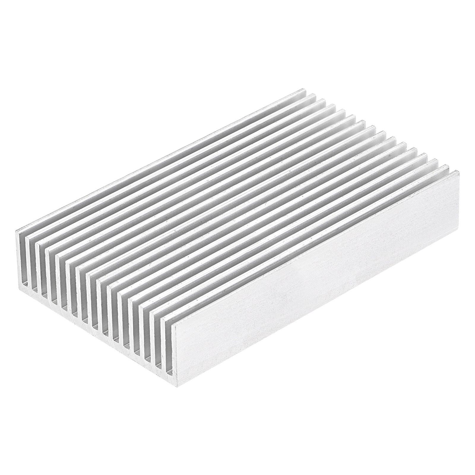 Electronic Cooler Aluminium Heatsink 100x50x15mm for CPU Silver Tone