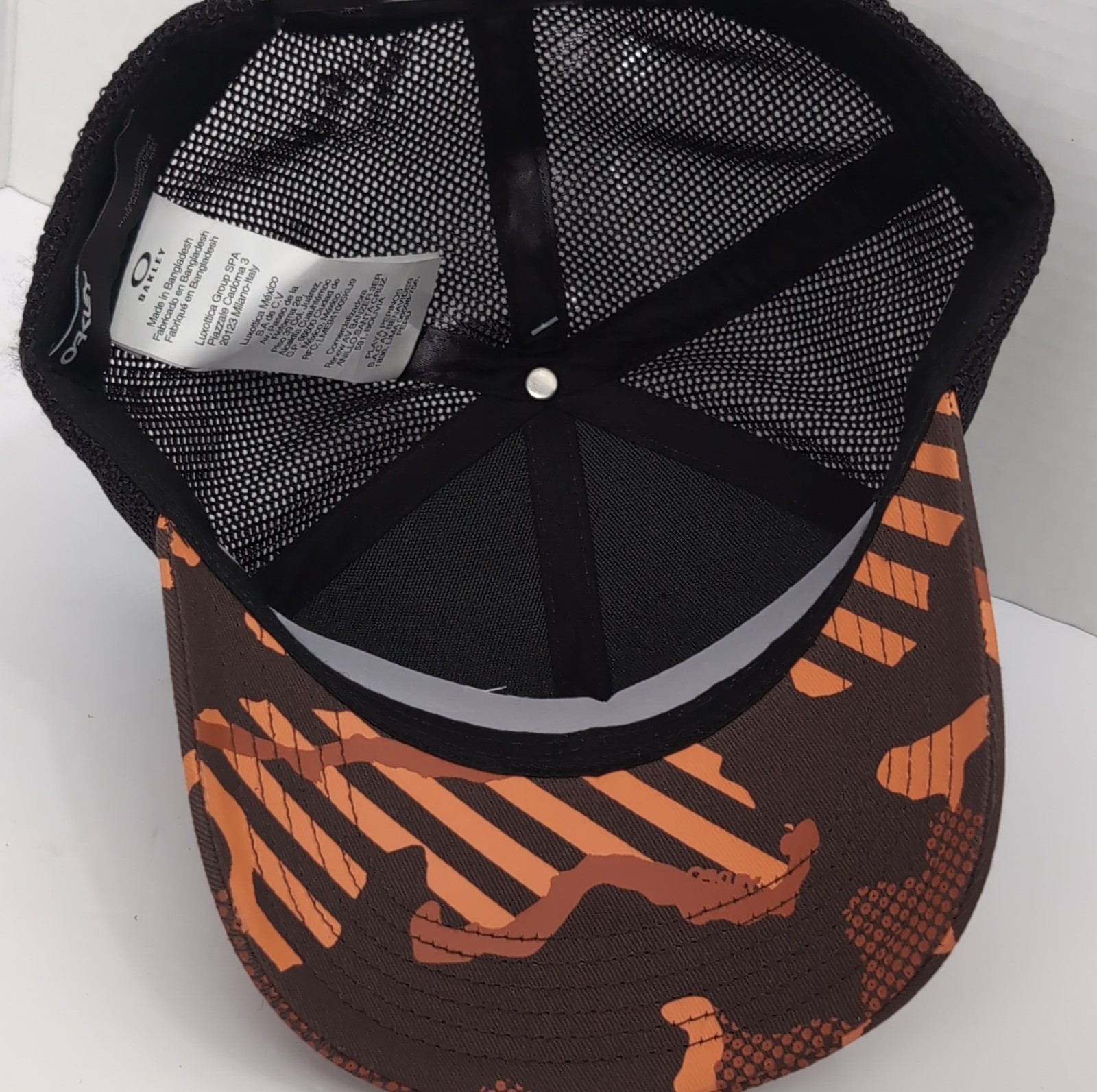 Oakley High Definition Optics Mesh Back Ball Cap Brown Orange Black