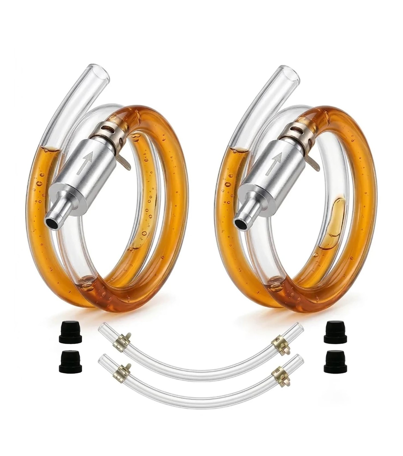 Brake Bleeder Kit, 2PCS One Way Check Valve Brake Bleeder Hose Set, Universal...