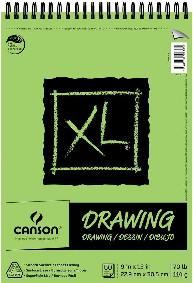 XL Series Drawing, 9" X 12", Green
